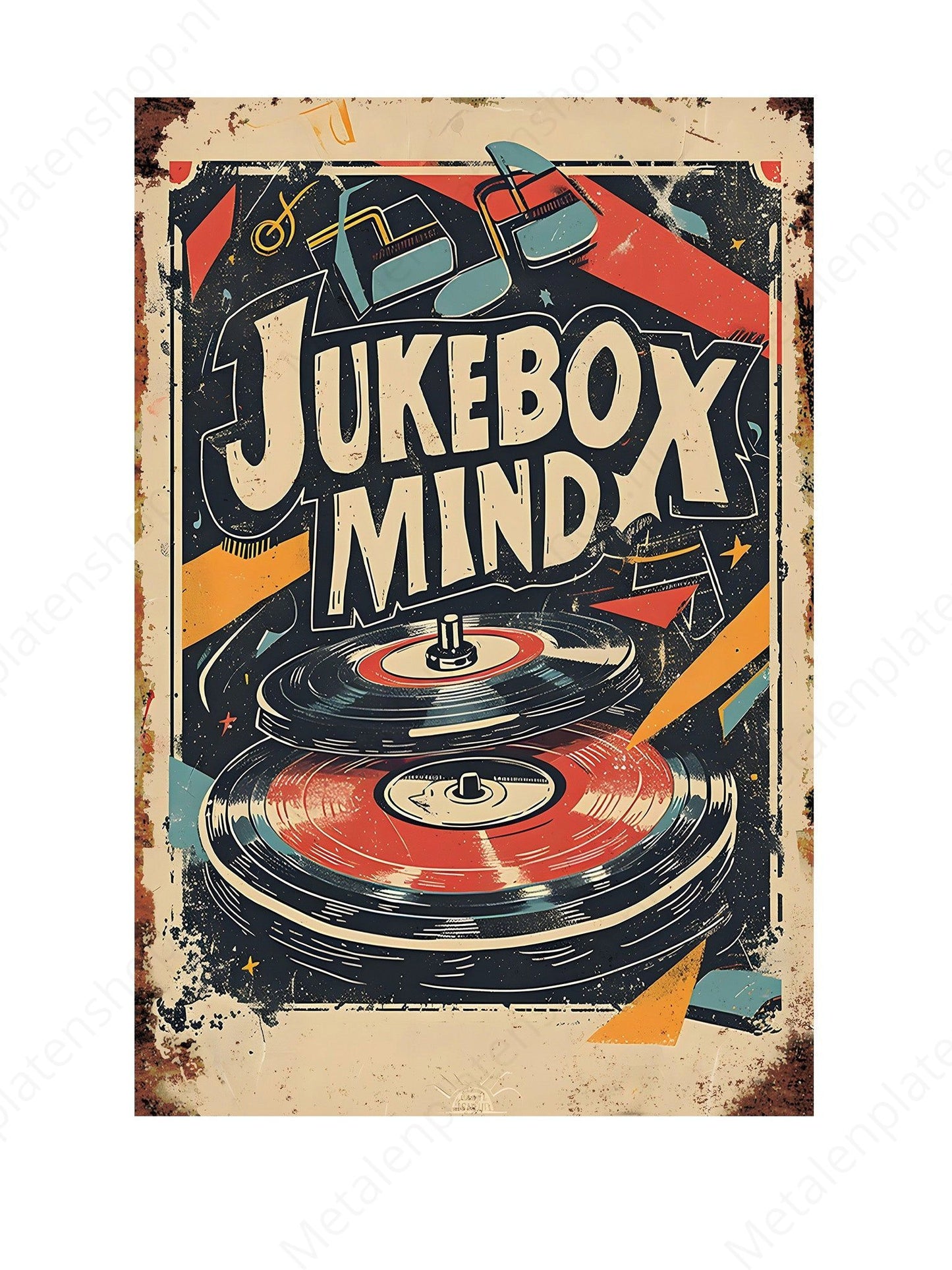 Jukebox Mind - Metallwandschild