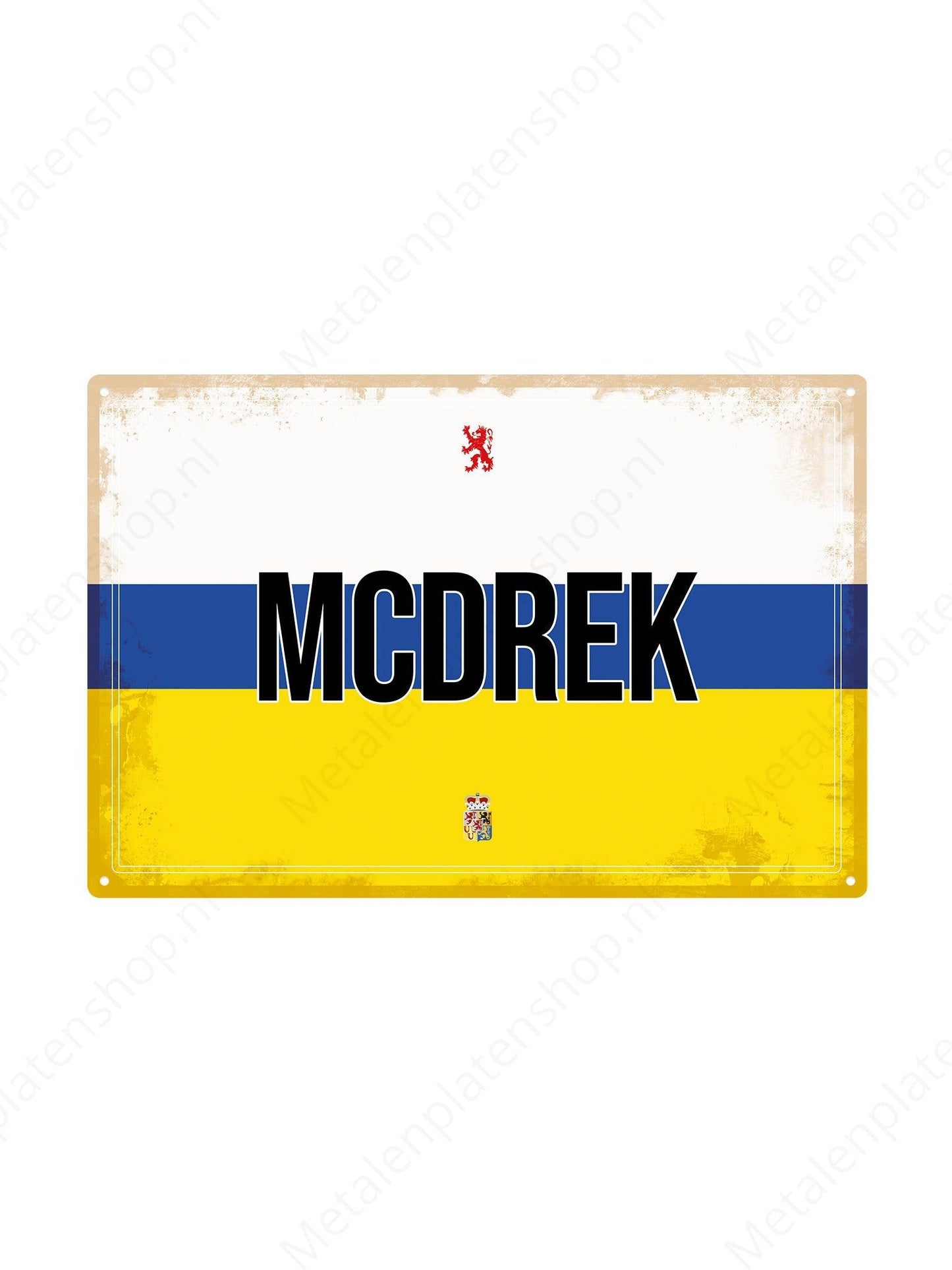 MCDREK - Limburg Texts - Metal Wall Sign 