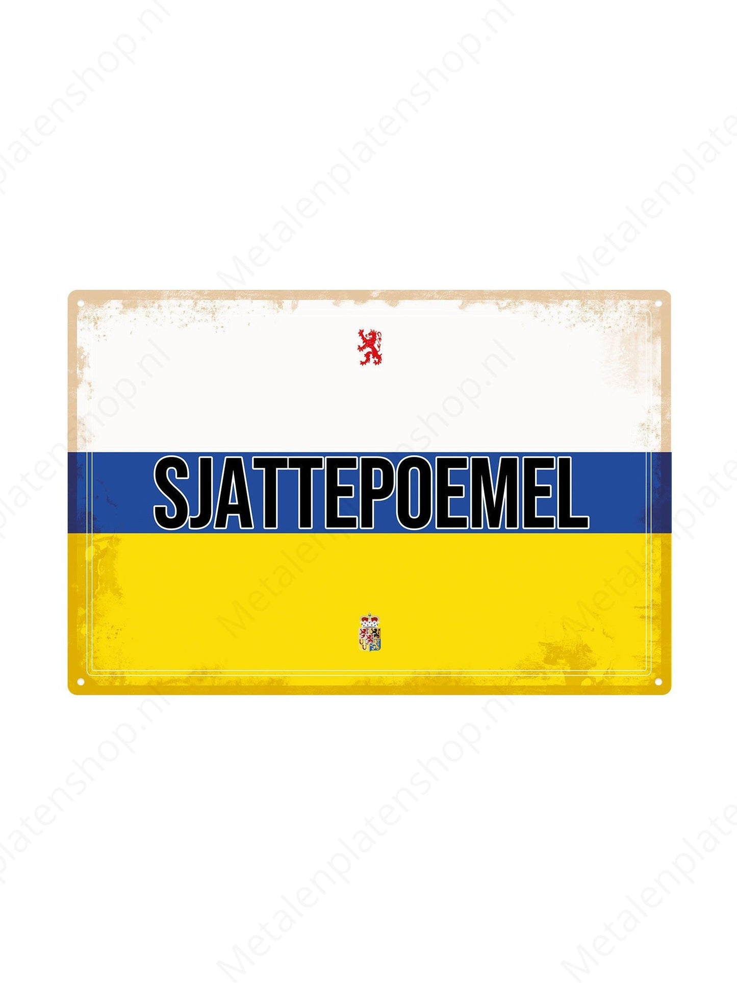 Sjattepoemel - Limburg Texte - Metallwandschild 