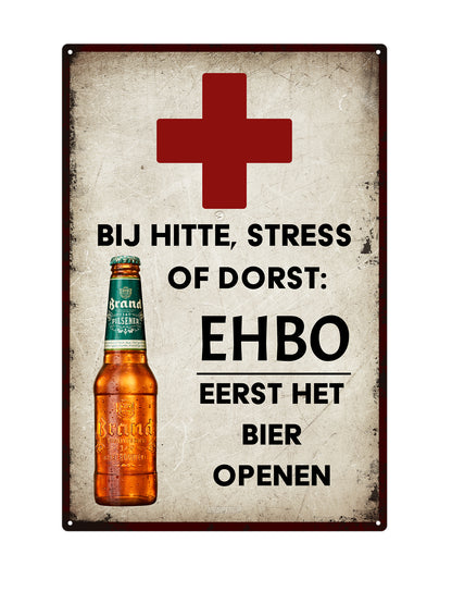 Vorsicht vor einem von Dackel-Sicherheitspersonal bewachten Grundstück – Blechschild