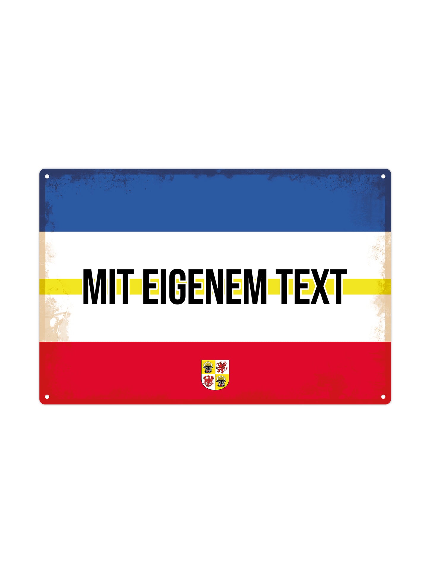 Mecklenburg-Vorpommern - Mit eigenem Text - Metalen Wandbord
