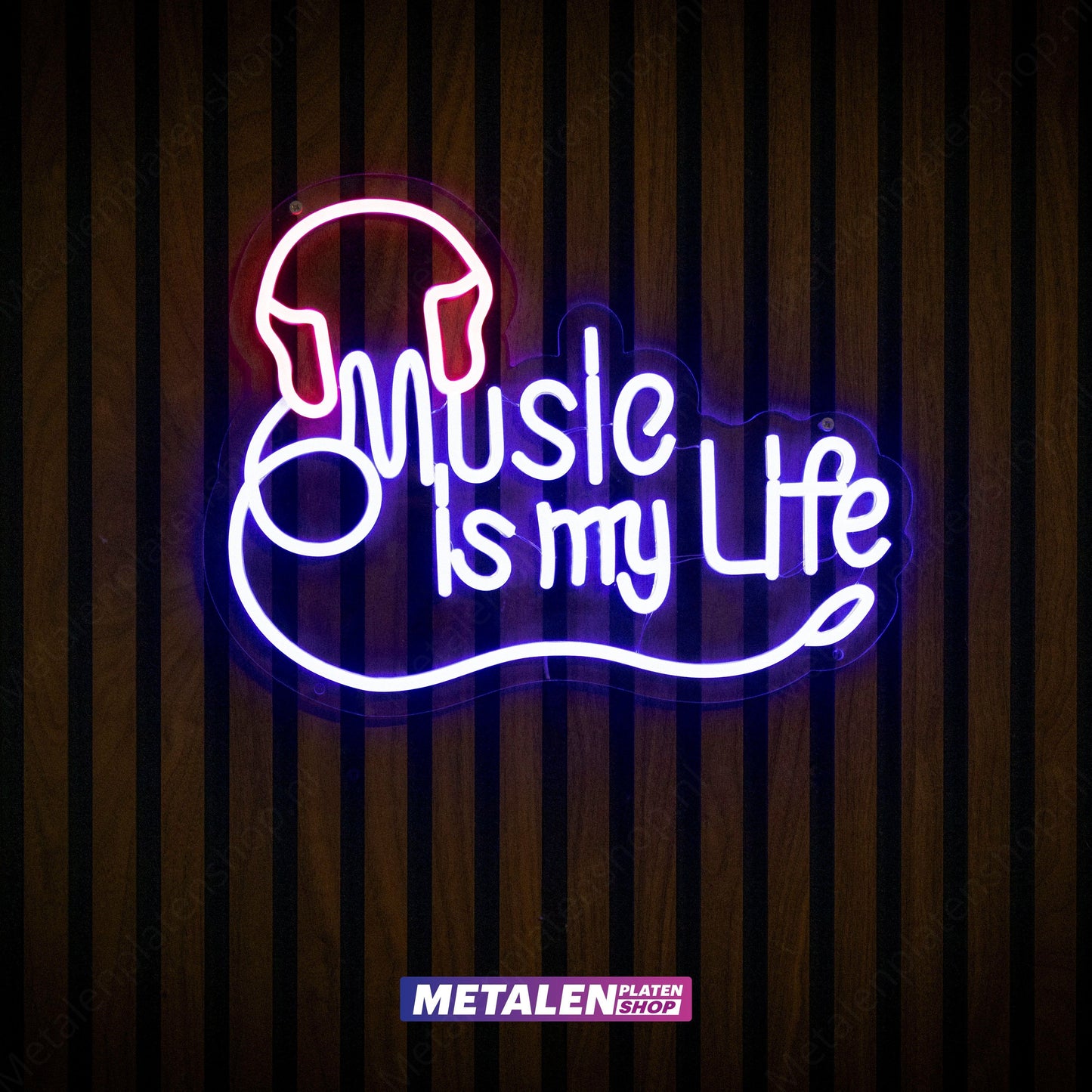 Musik ist mein Leben - Neonschild - LED