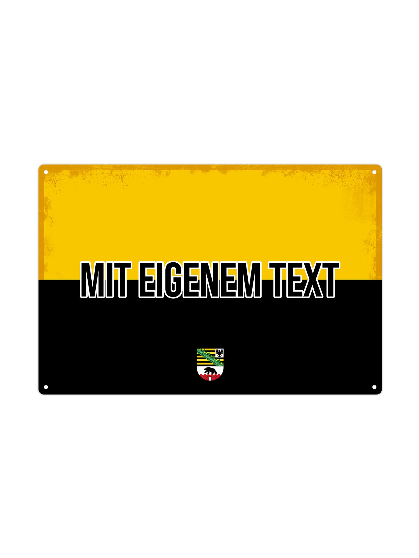 Sachsen-Anhalt - Mit eigenem Text - Metallwandschild