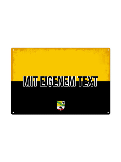 Sachsen-Anhalt - Mit eigenem Text - Metallwandschild