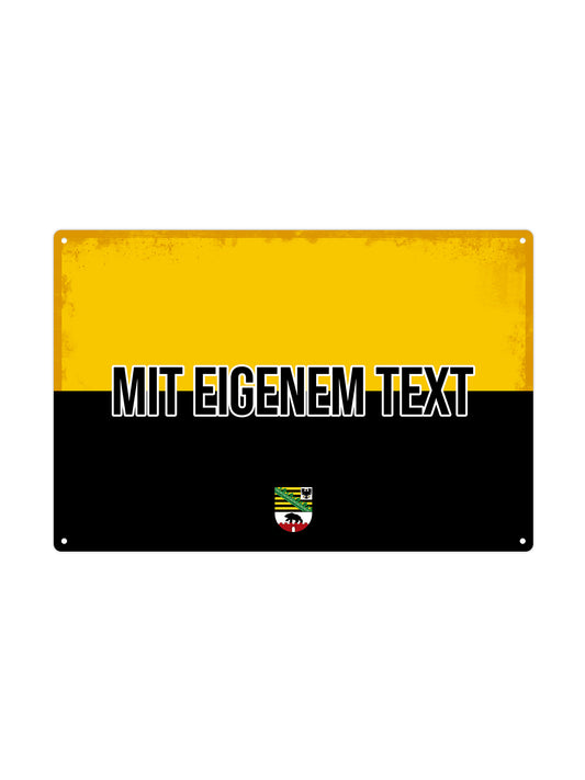 Sachsen-Anhalt - Mit eigenem Text - Metal Wall Sign