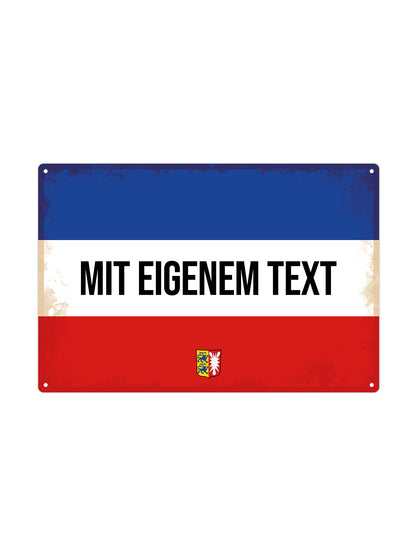 Schleswig-Holstein - Mit eigenem Text - Metalen Wandbord