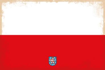 Thuringia - With eigenem Text - Metal Wall Sign 