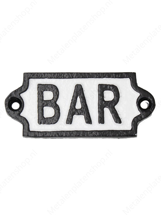 Bar - Gusseisenschild - 12x5cm