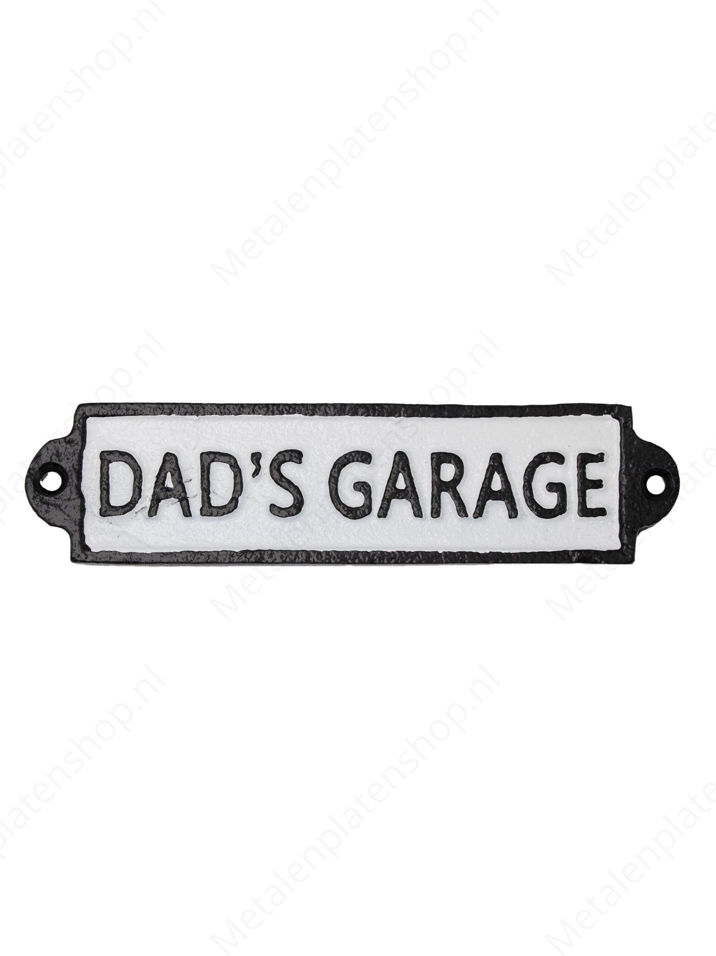 Dad's Garage - Schild aus Gusseisen - 20 x 5 cm