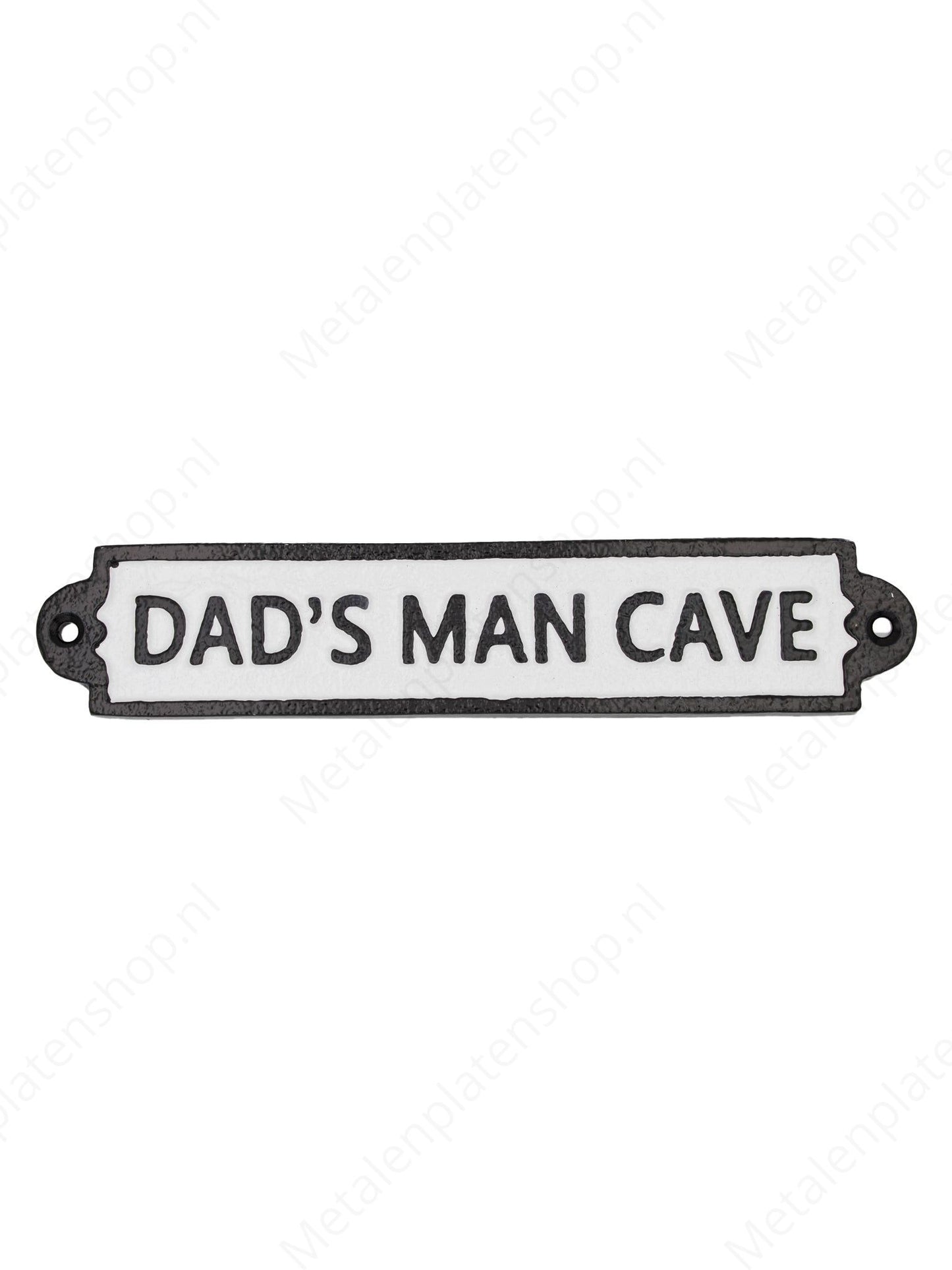 Dad's Mancave - Cast Iron Sign - 25x5cm 