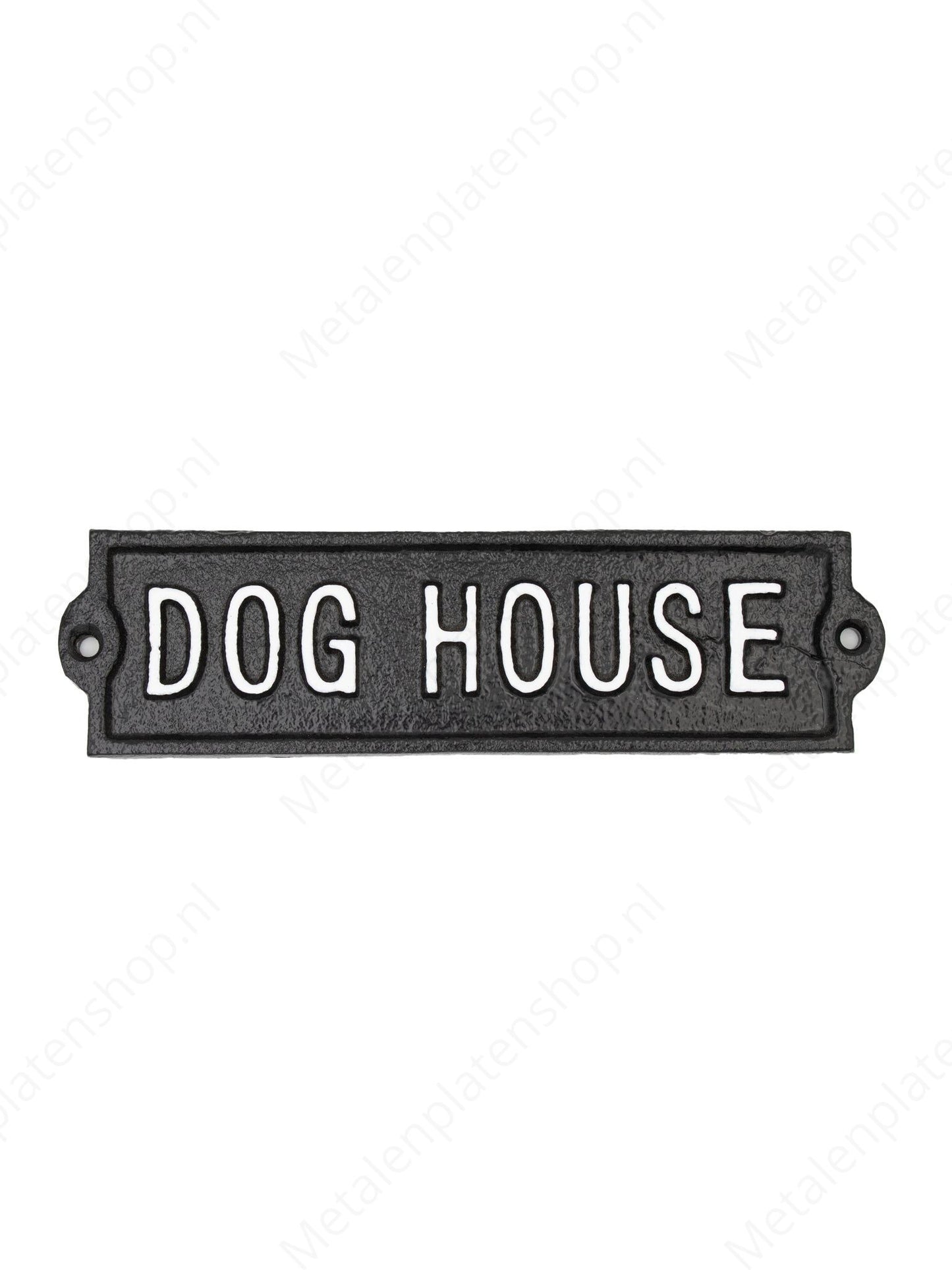 Dog House - Cast Iron Sign - 22x6cm 