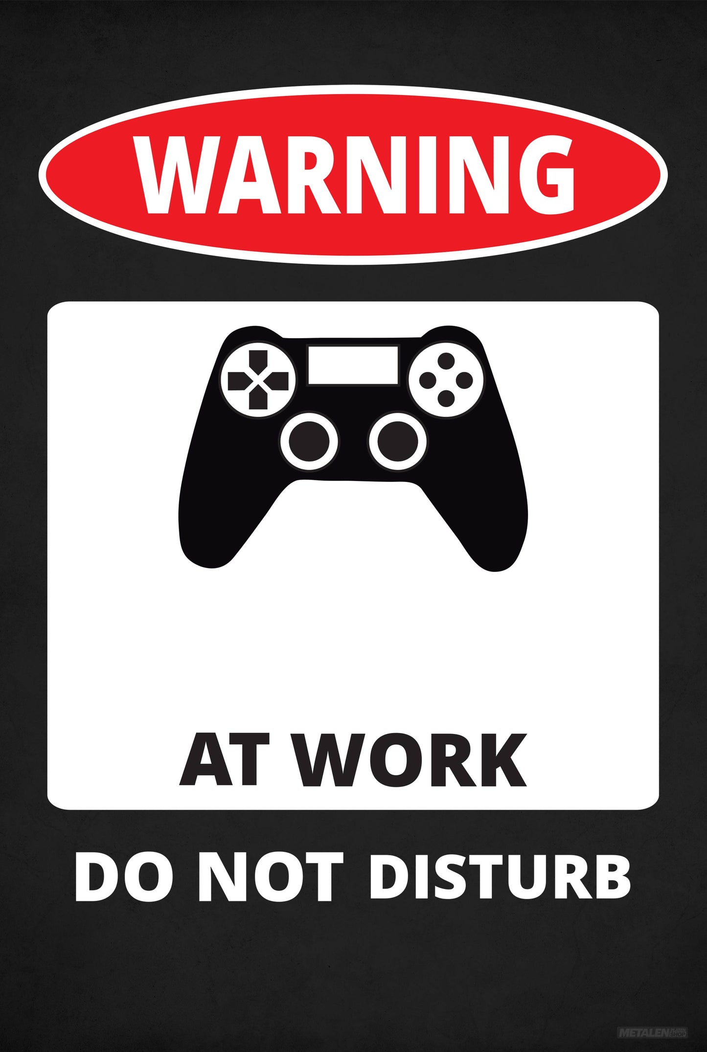 Gamer at Work - Eigener Name - Blechschild