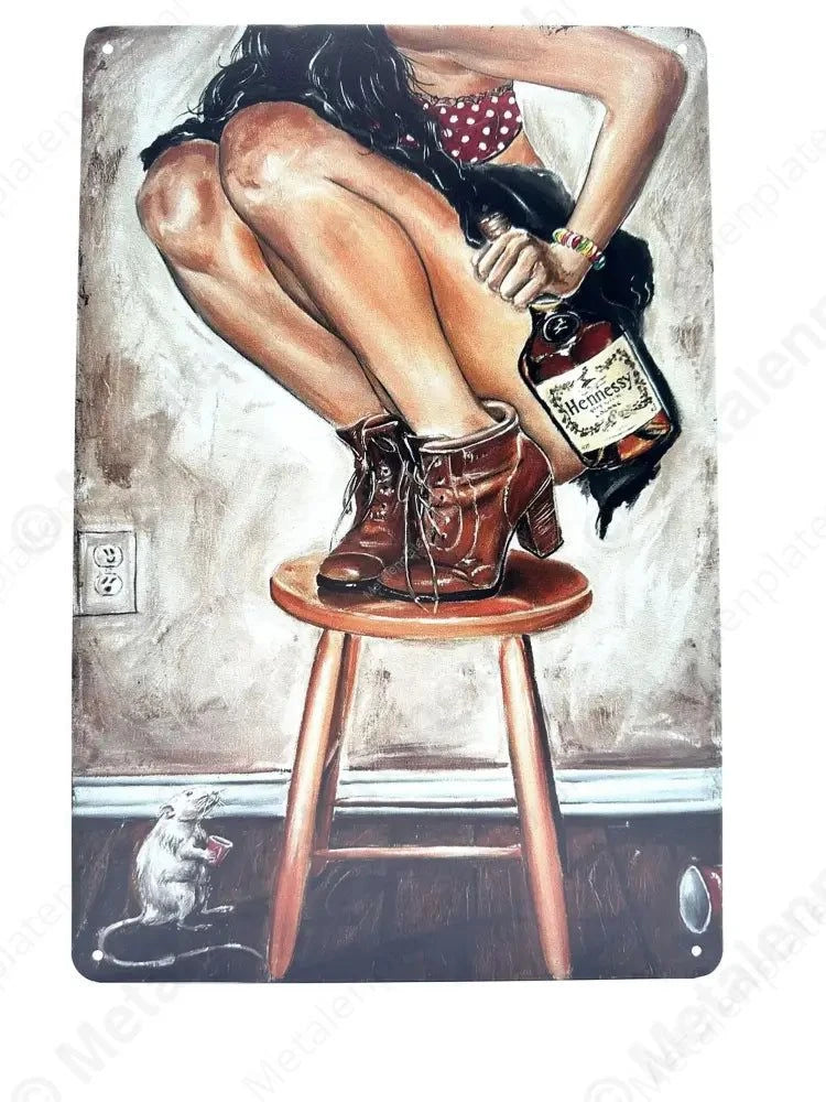 Hennessy - Whiskey - Metalen Wandbord Metaalbord