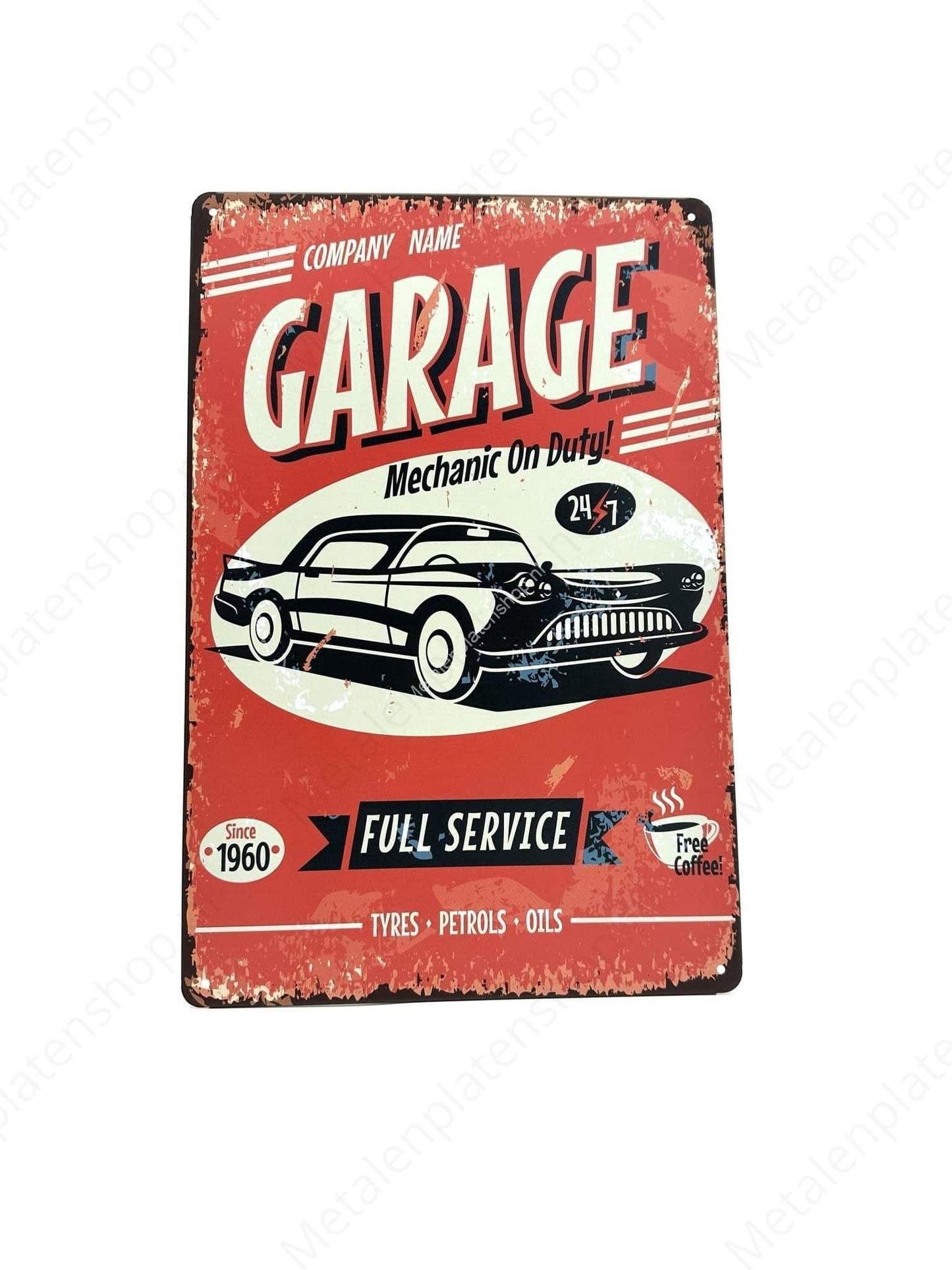 Garage Full service - Metalen Wandbord