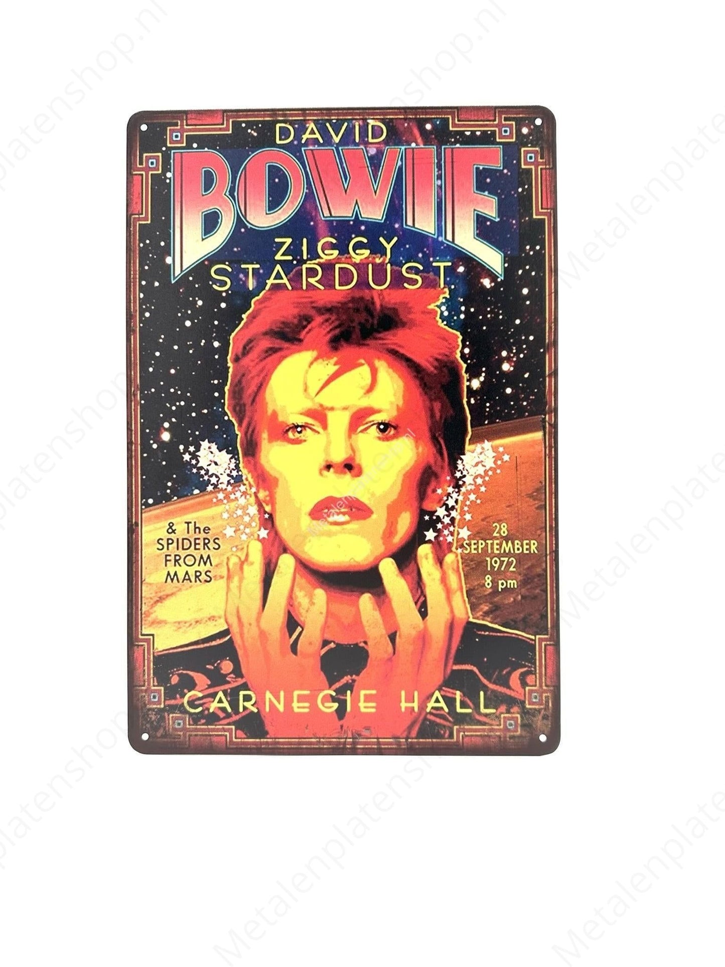 Bowie - Music - Metal Wall Sign