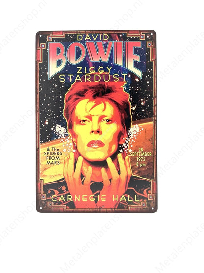 Bowie - Music - Metal Wall Sign
