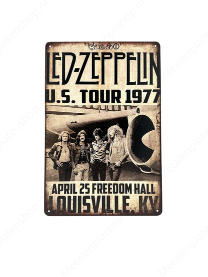 LED Zeppeling US Tour 1977 – Musik – Metallwandschild