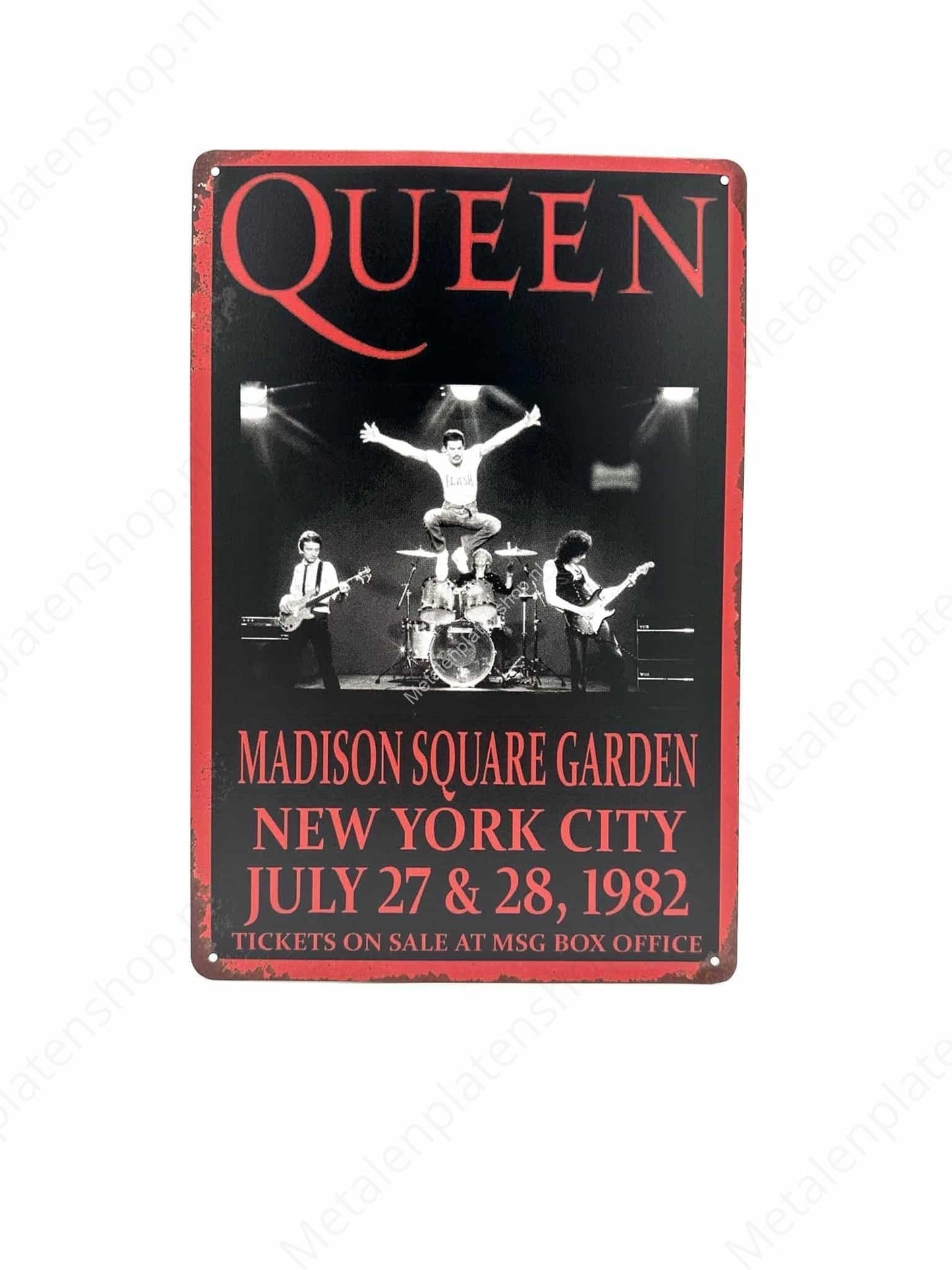 Queen – Madison Square Garden – Metallwandschild