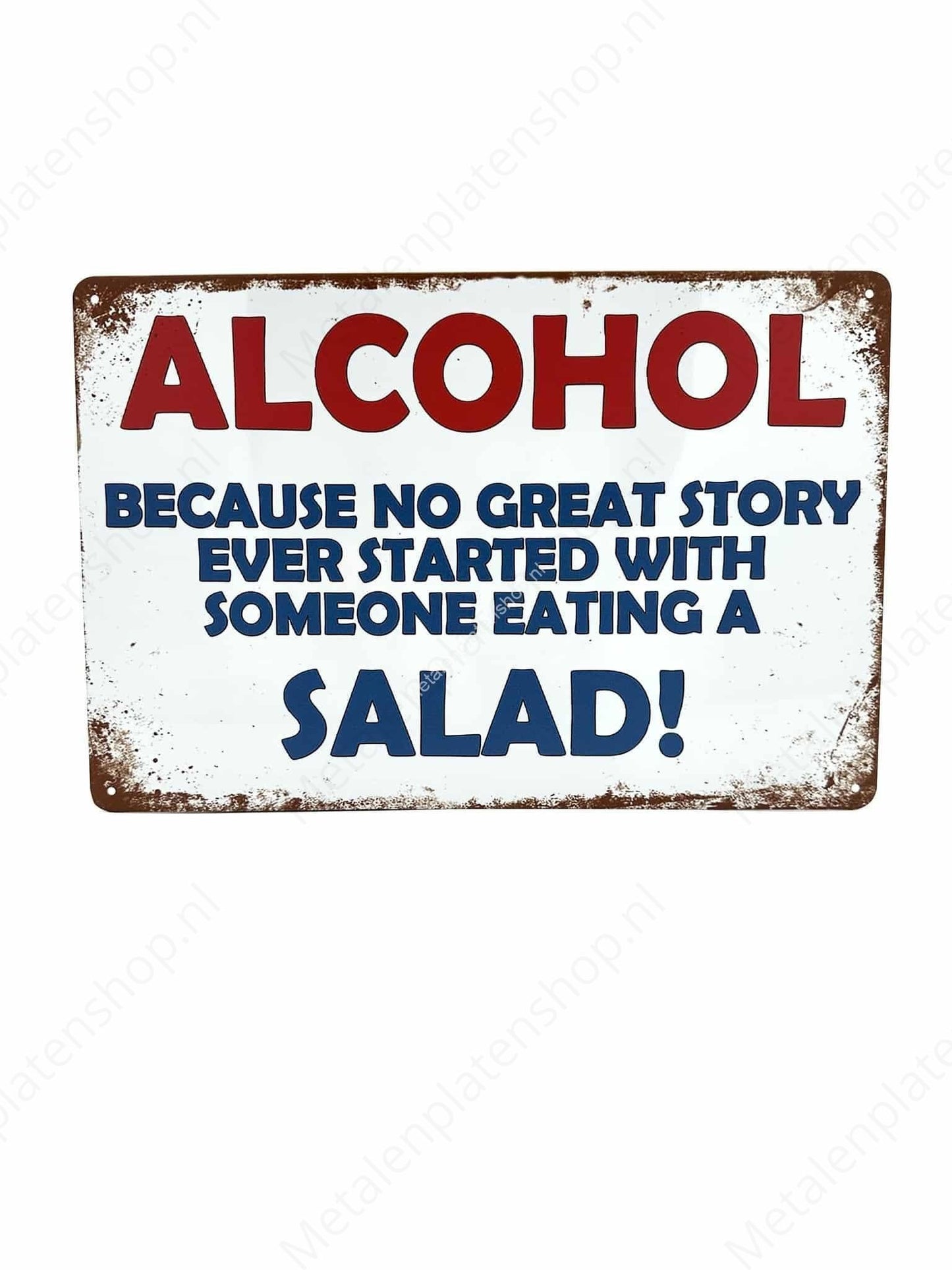 Alkoholsalat! - Metallwandschild