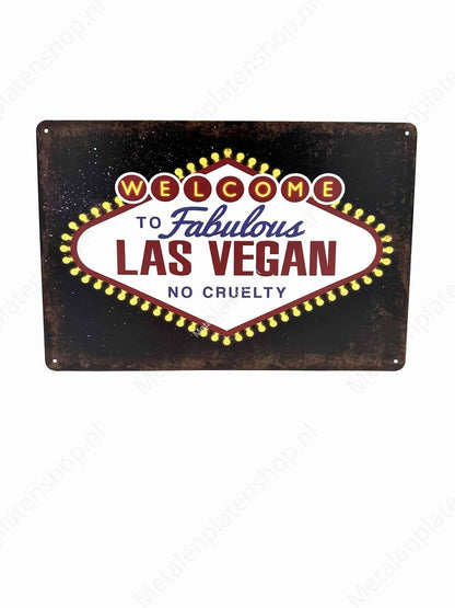 Welcome to Fabulous Las Vegan - Metal Wall Sign