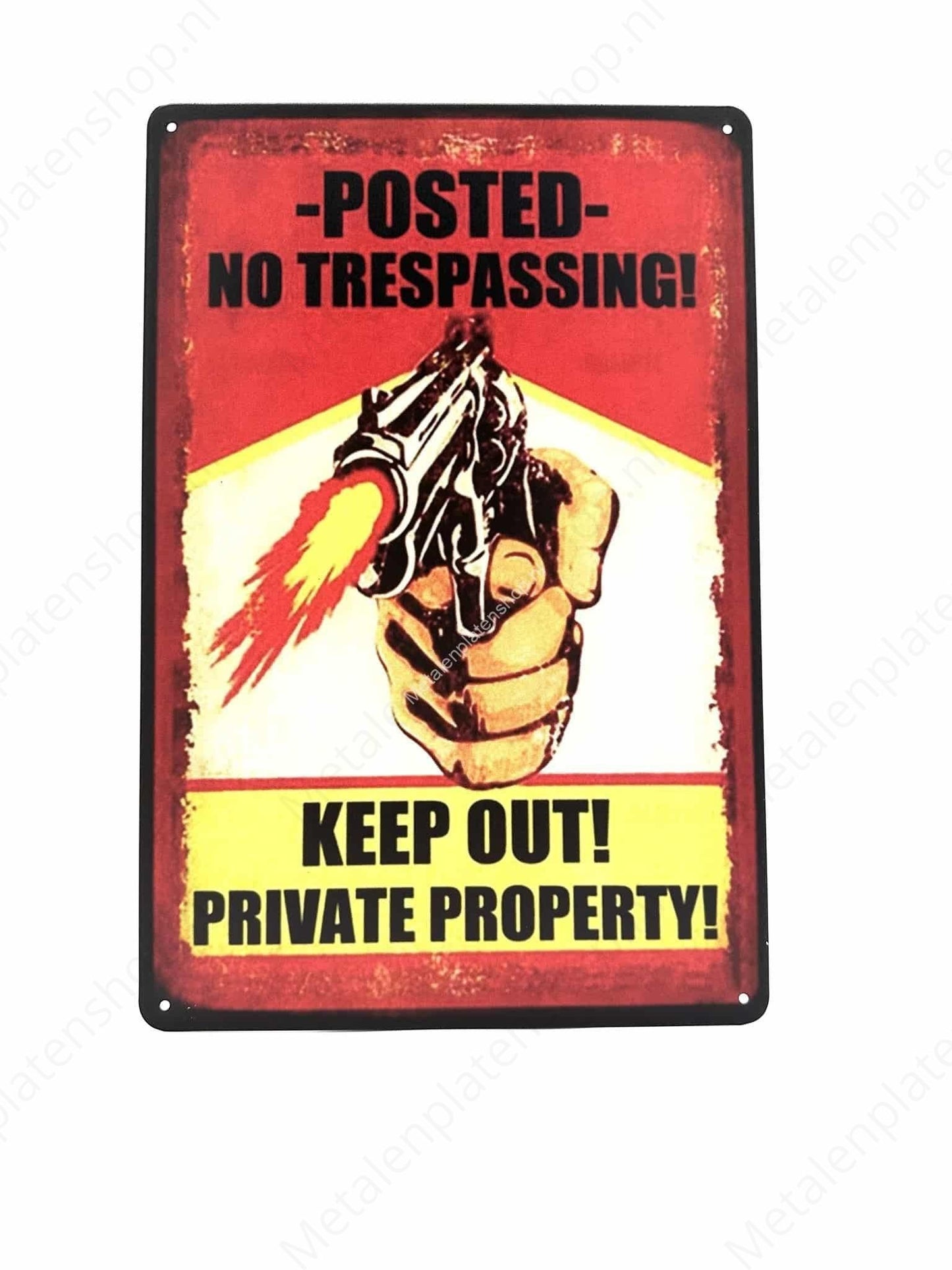 Keep out! Private Property! - Metalen Wandbord