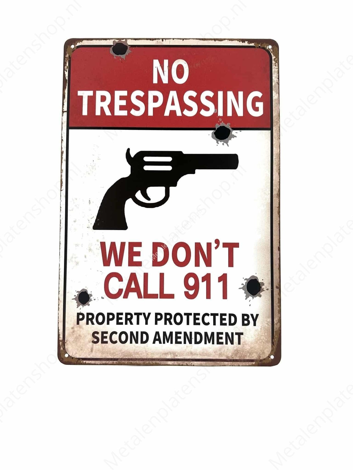 No Trespassing! - Metal Wall Sign