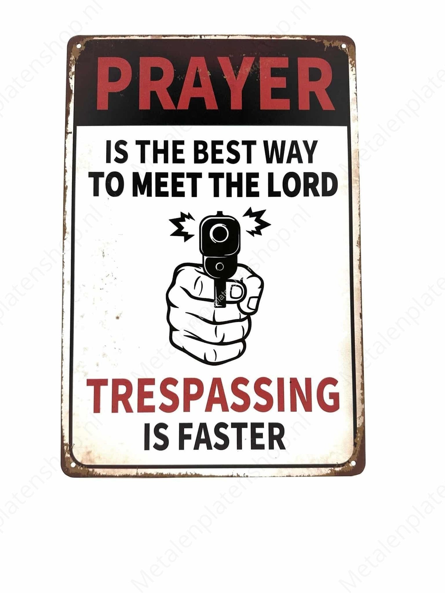 Prayer - Metalen Wandbord