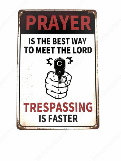 Prayer - Metalen Wandbord