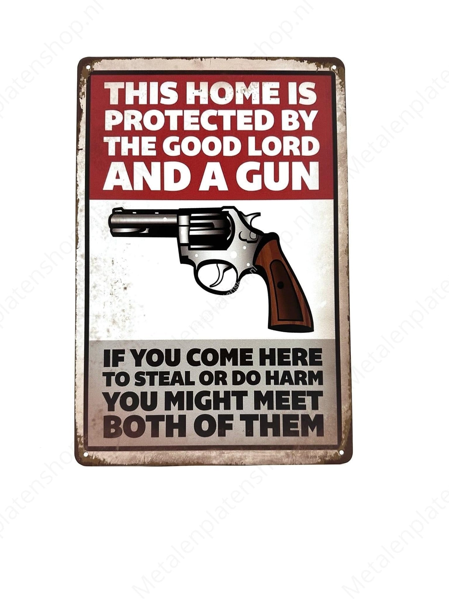 This home is protected - Metal Wall Sign