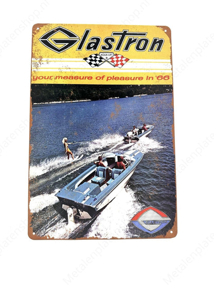 GlasTron Race Boat – Metallwandschild