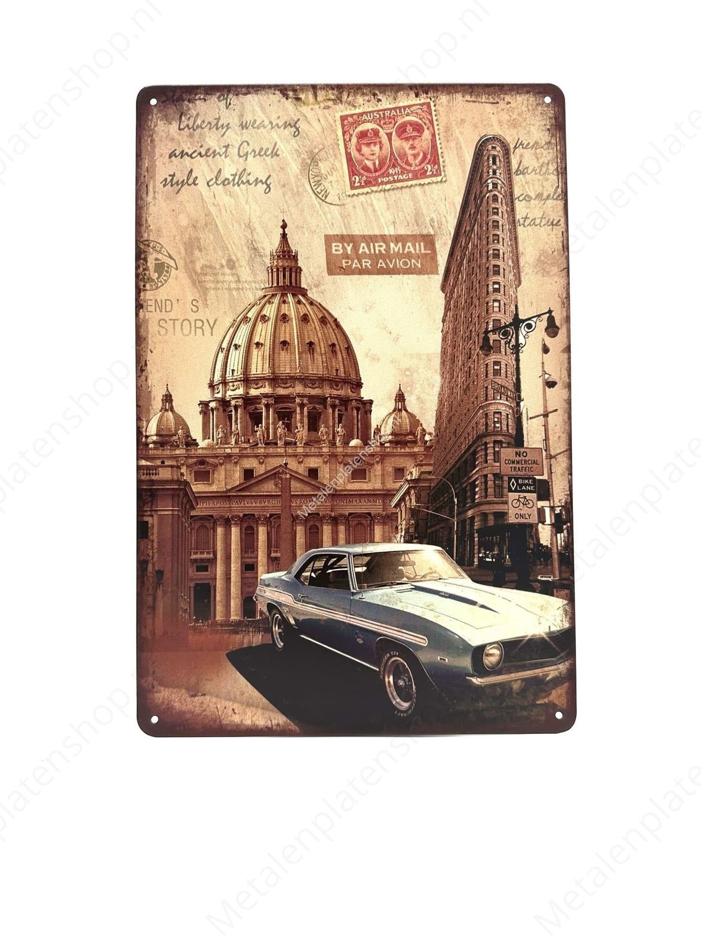 By Air Mail - Metal Wall Sign