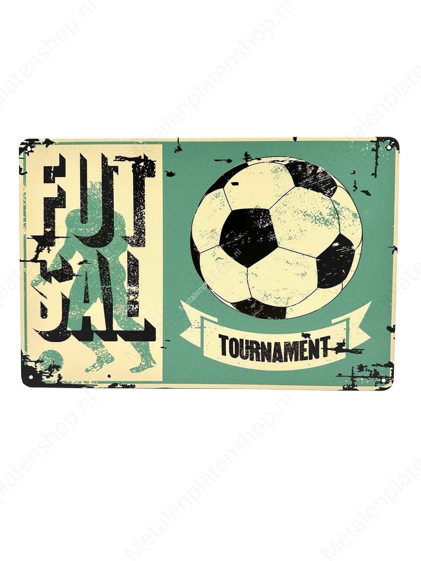 Football - Soccer - Metallwandschild