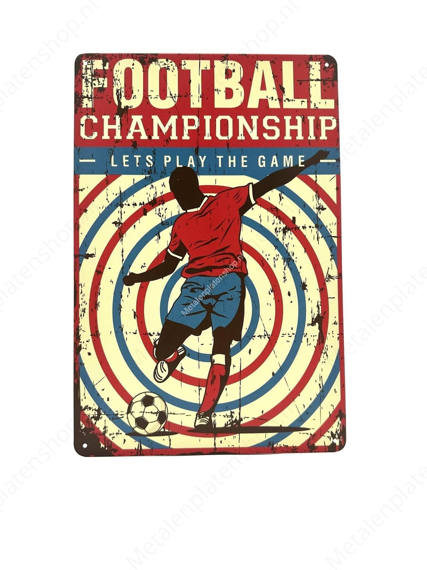 Football Championship - Voetbal #2 - Metalen Wandbord