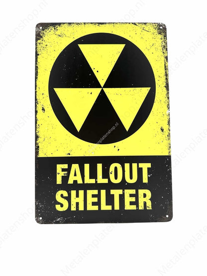 Fallout Shelter - Metal Wall Sign