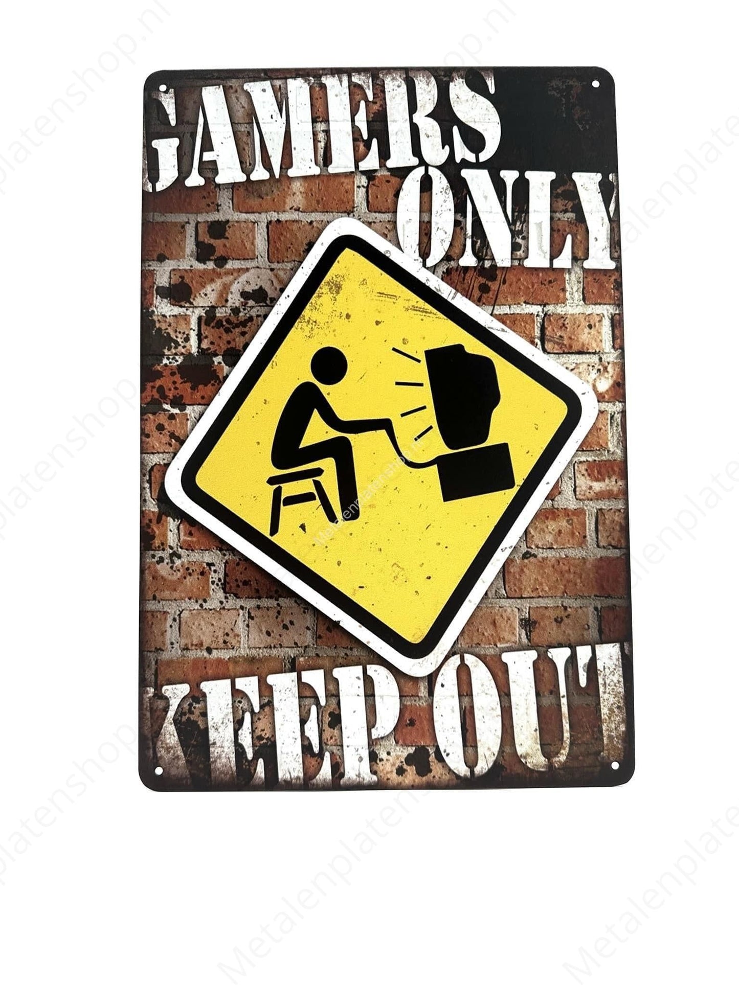 Gamers only Keep out! - Metal Wall Sign