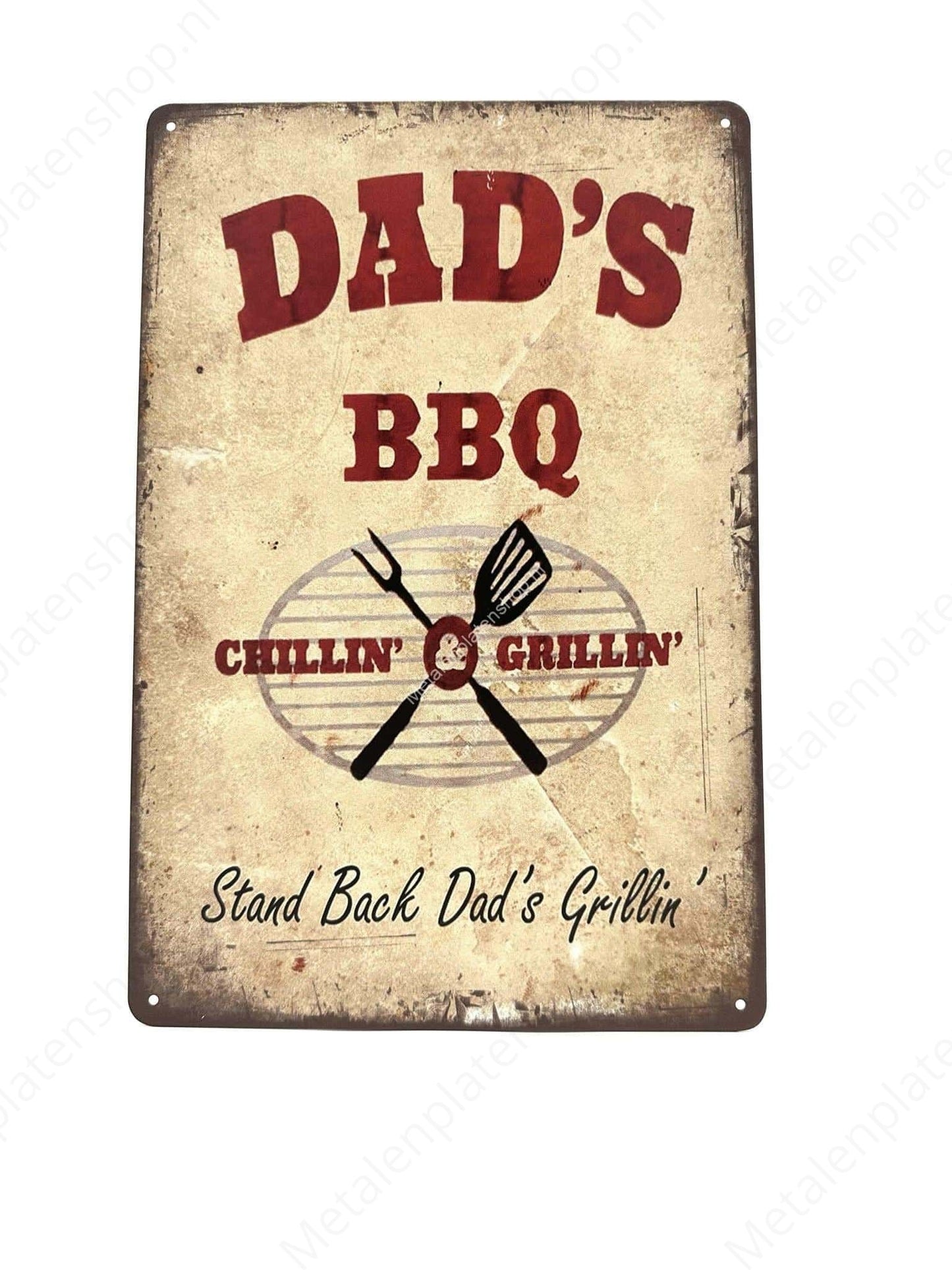 Dad's BBQ - Metal Wall Sign