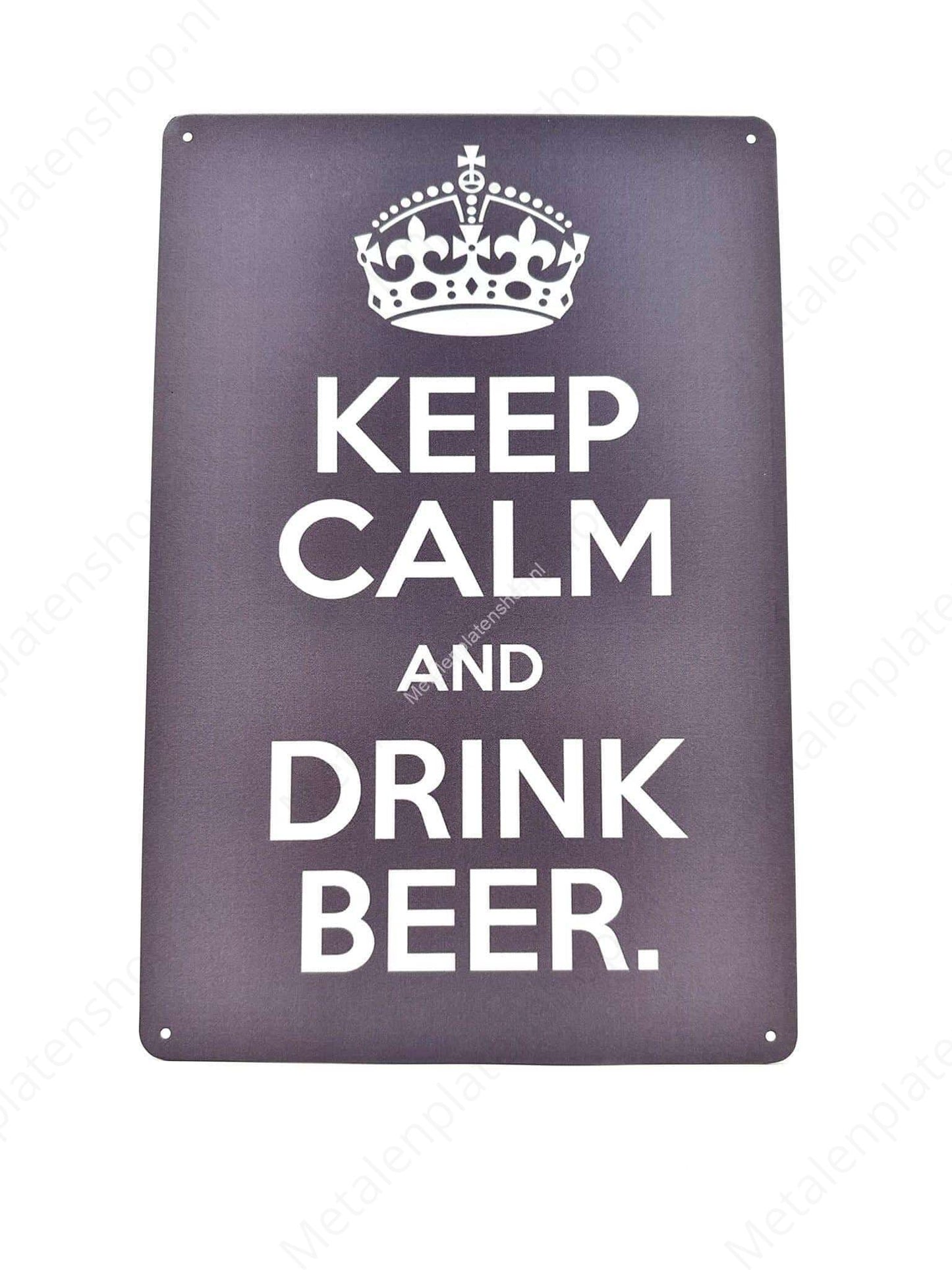 Keep Calm and Drink Beer – Bier – Metall-Wandschild