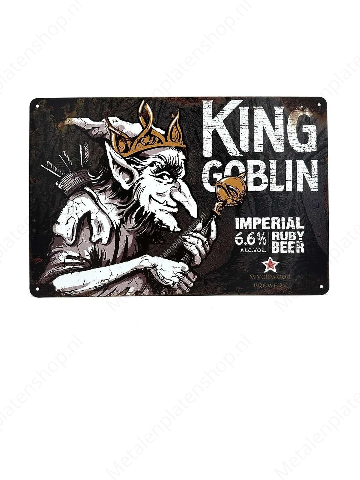 König Kobold - Metall Wandschild