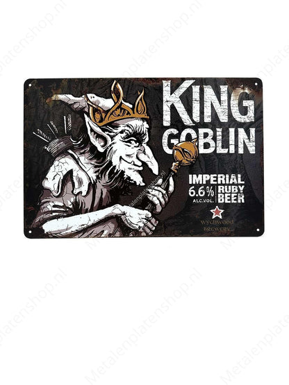 König Kobold - Metall Wandschild