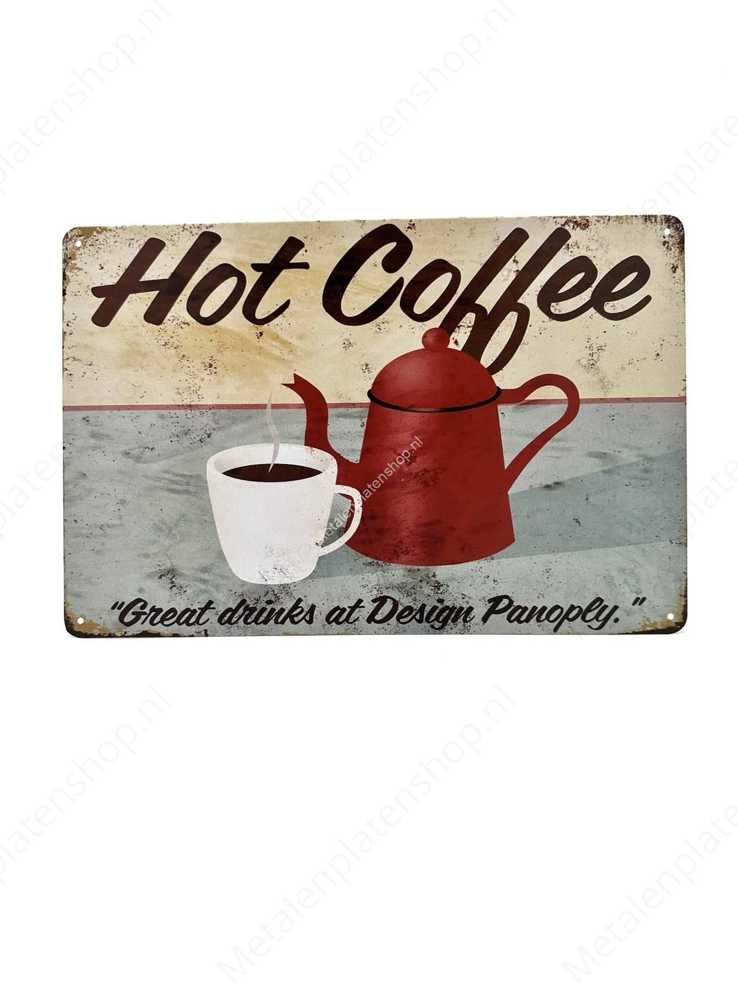 Hot Coffee - coffee - Metal Wall Sign