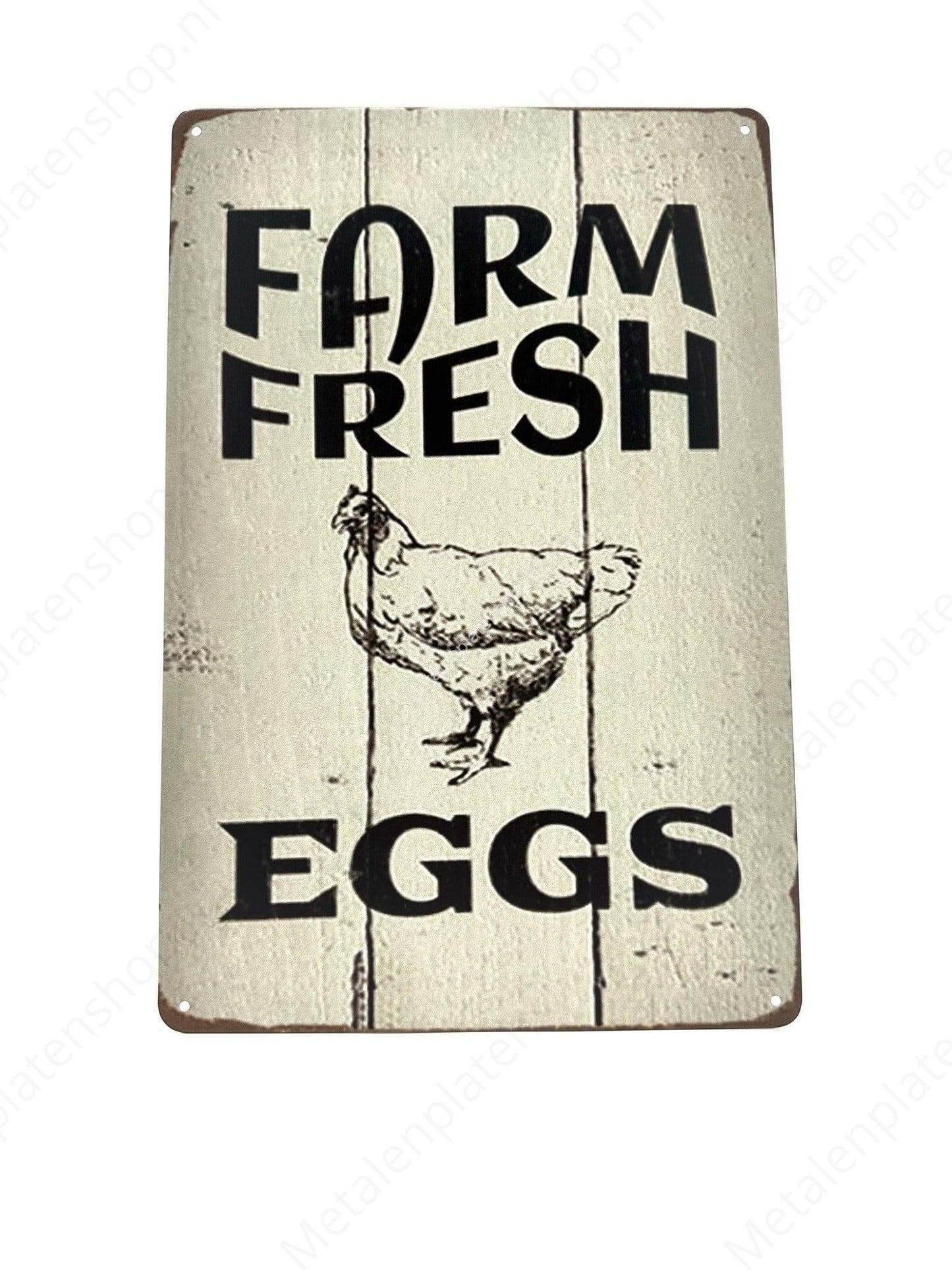 Farm Fresh Eggs - Eggs - Metal Wall Sign