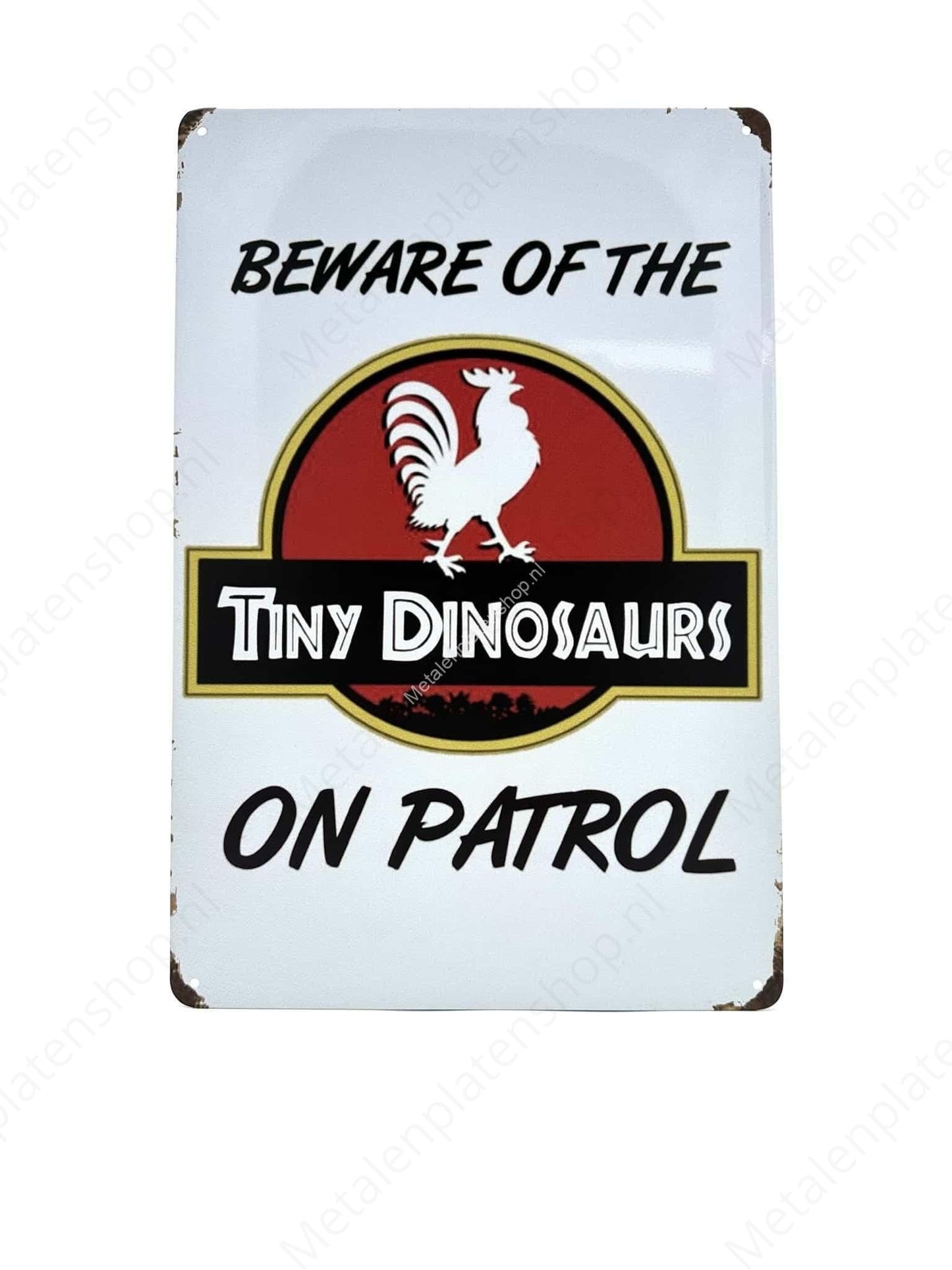 Tiny Dinosaurs - Metal Wall Sign