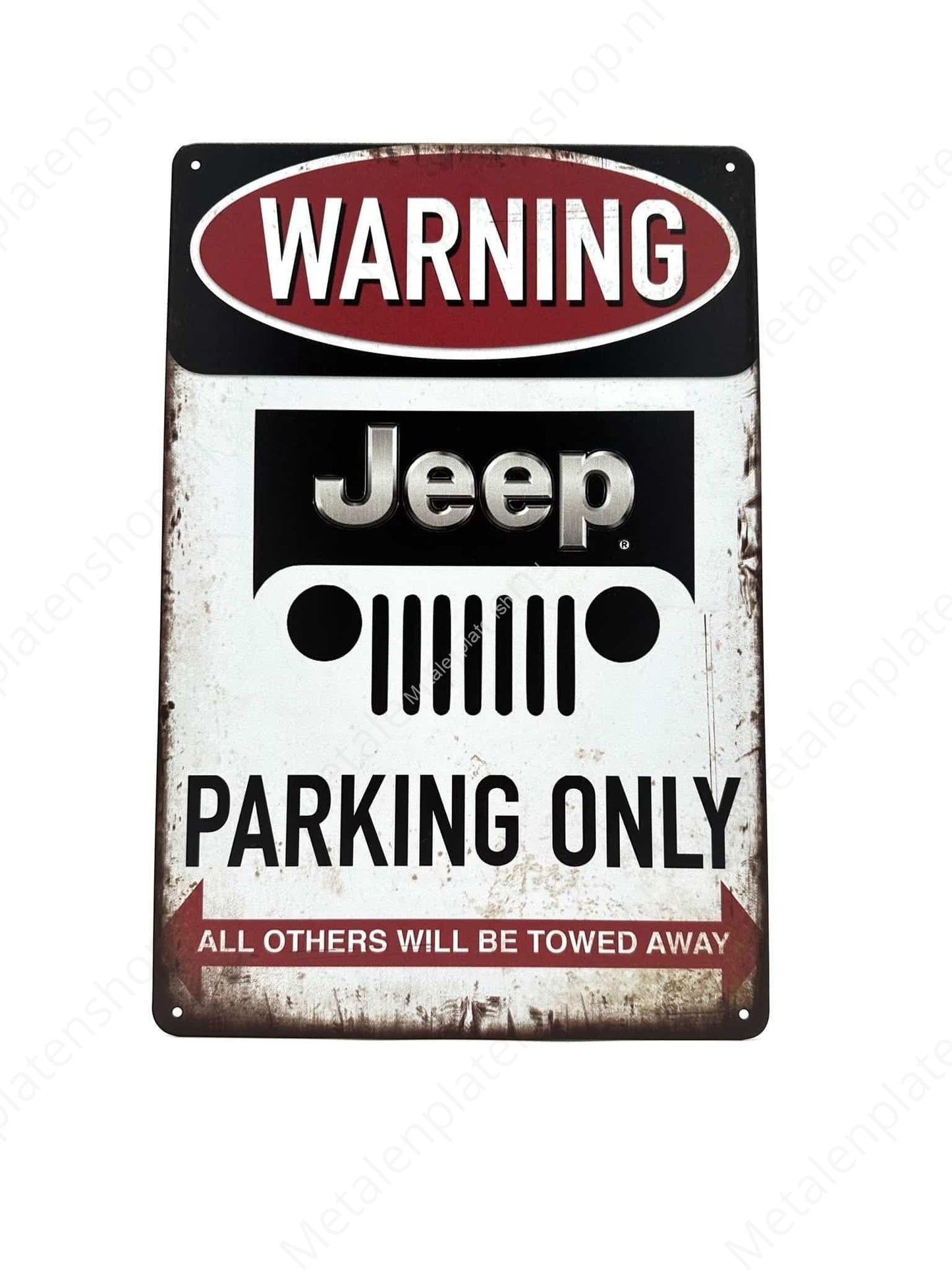 Jeep Parking Only - Parking - Metal Wall Sign