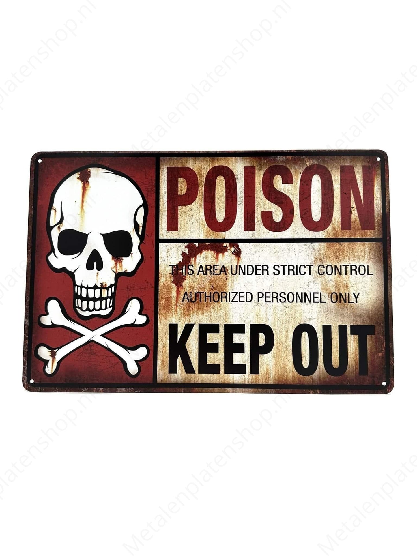 Poison Keep Out! - Metal Wall Sign