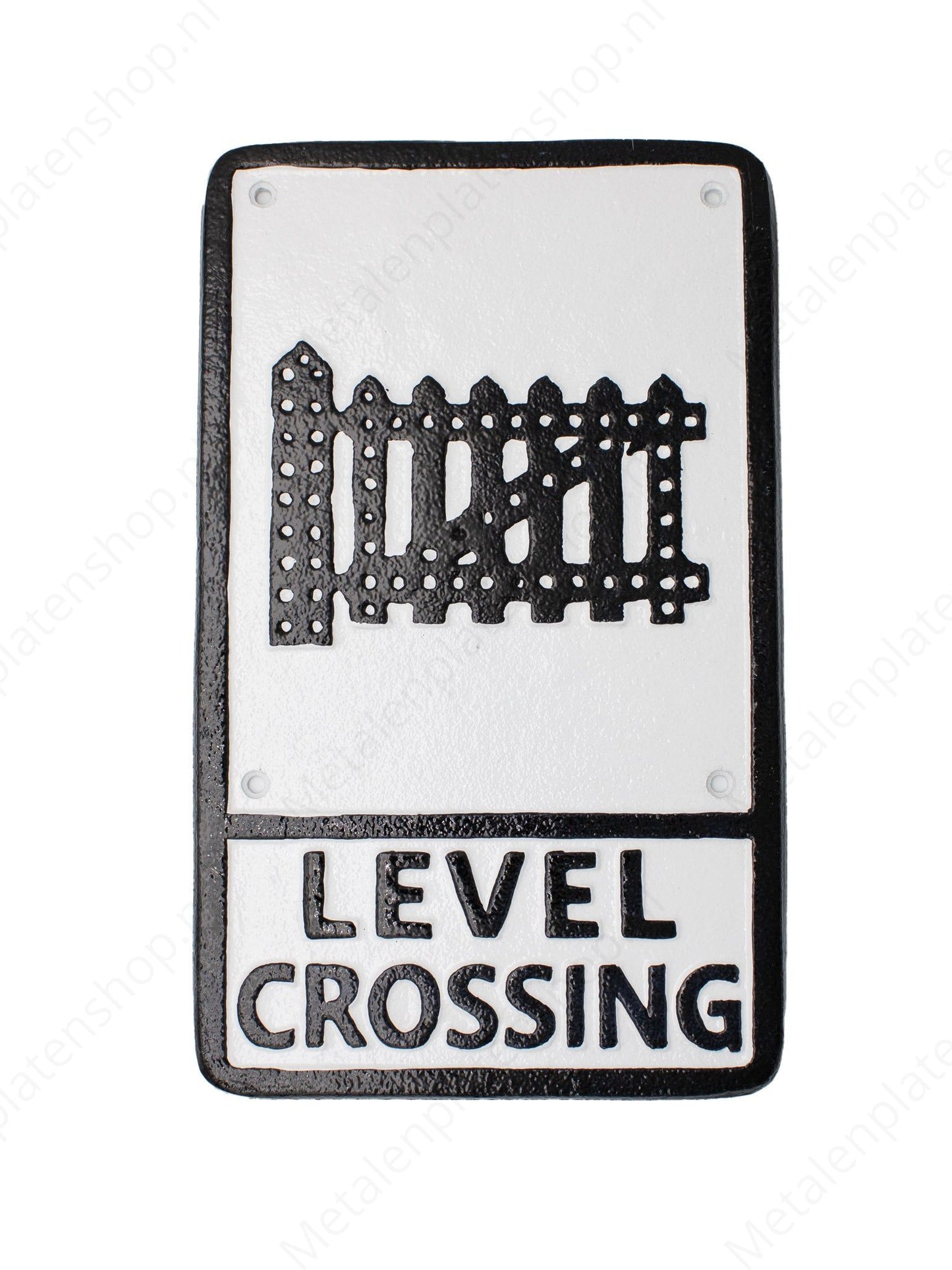 Bahnübergang - Gusseisenschild - 30x18cm