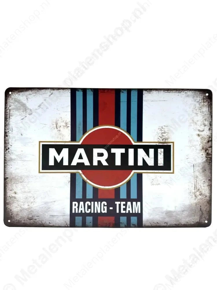 Martini - Racing - Team - Metalen Wandbord Metaalbord