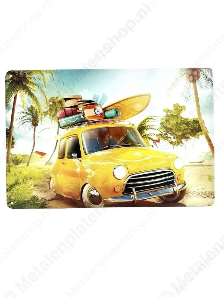 MINI Tropical - Metalen Wandbord Metaalbord