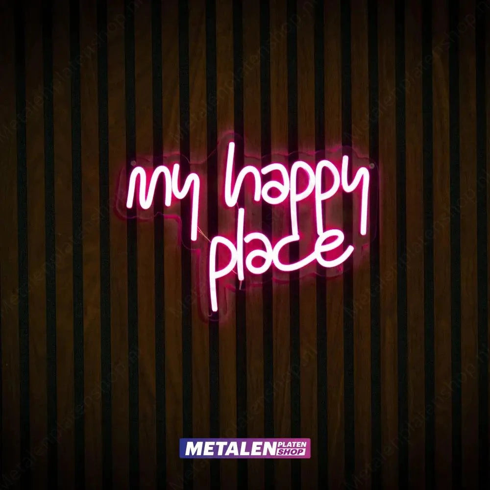 My Happy Place - Neonbord - LED Neonbord
