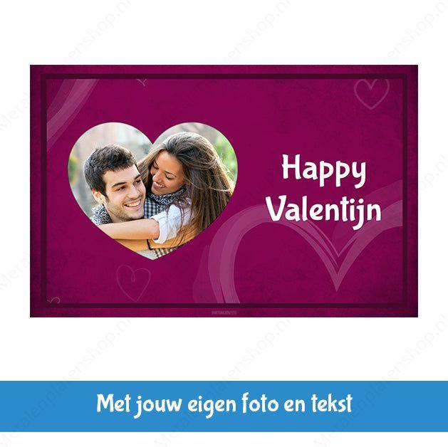 Happy Valentine's Day with your own photo - Metal Wall Sign
