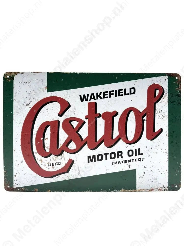 Wakefield Castrol - Metalen Wandbord Metaalbord